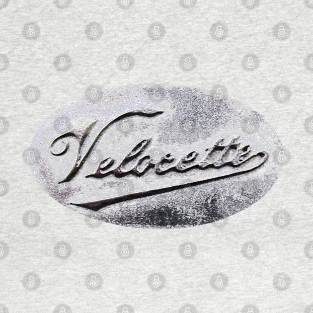 Velocette vintage motorbike logo (distressed style) by soitwouldseem